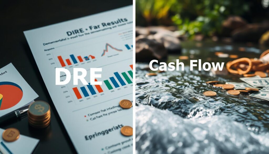 dre vs fluxo de caixa