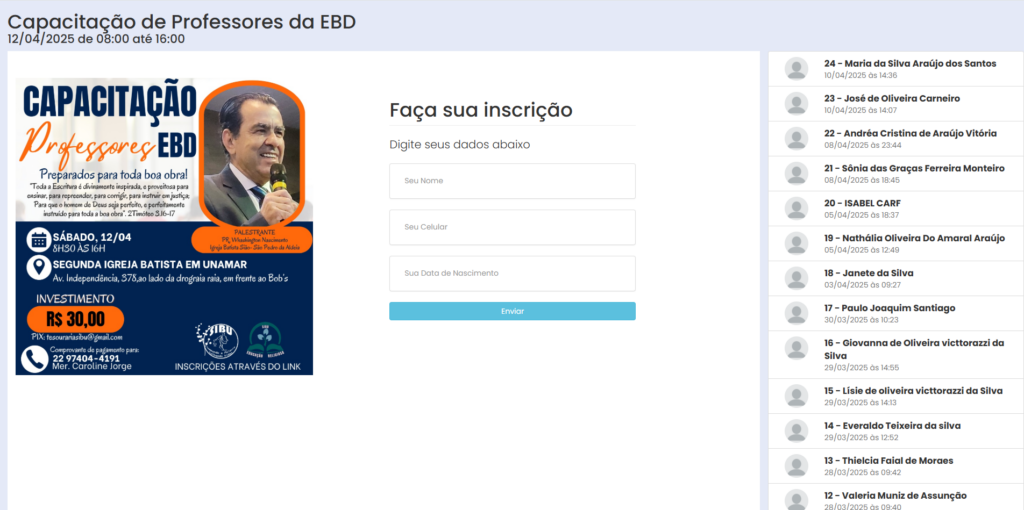 sistema de gestão para igrejas